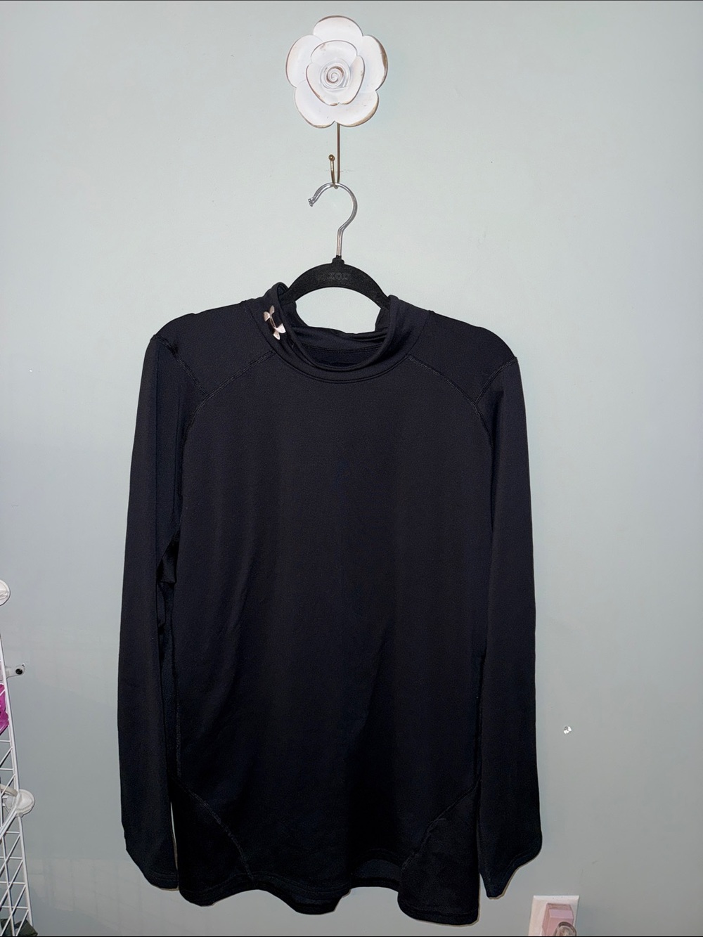 Under Armour Black Long-Sleeve Mock-Neck Performance Shirt